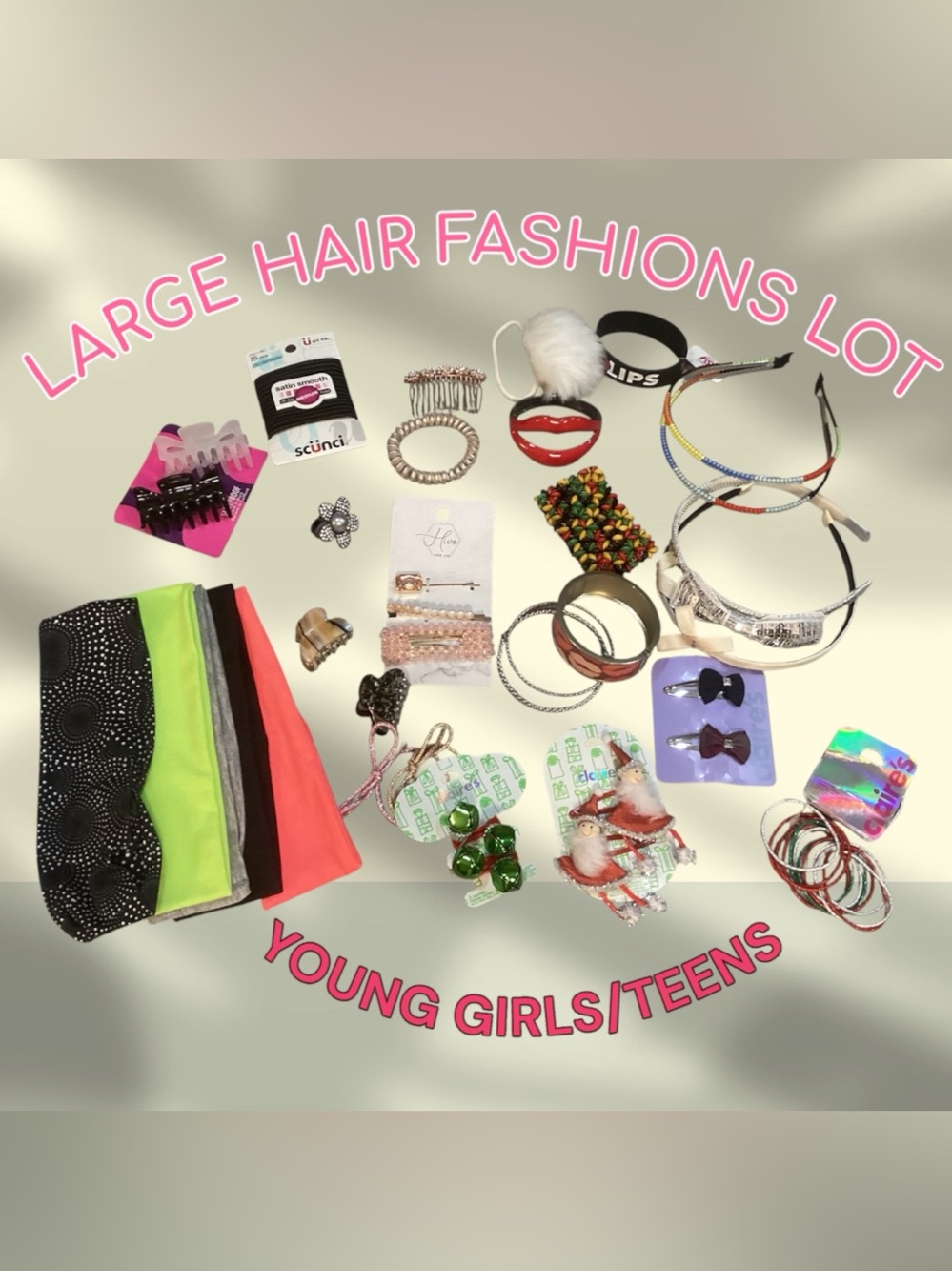 Lot of hair accessories all new young girls